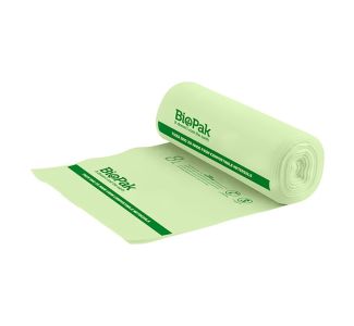 BioPak 8L Compostable Bin Liner, Roll of 25 x 40