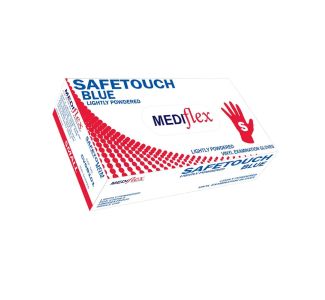 Mediflex Safetouch Blue Vinyl Glove - Small