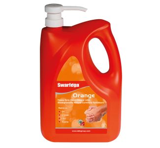 DEB Swarfega Orange Heavy Duty Hand Cleaner Pump 4L x 4
