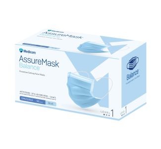 ASU Balance L1 Face Mask Earloop Blue Pkt/50