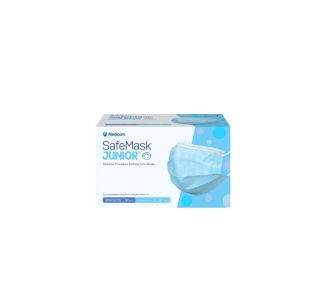 Medicom Safemask Junior Child Earloop Masks, Pack of 50 - Blue