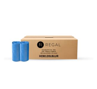 Regal Everyday 120L Bin Liner, Roll of 25 x 8 - Blue