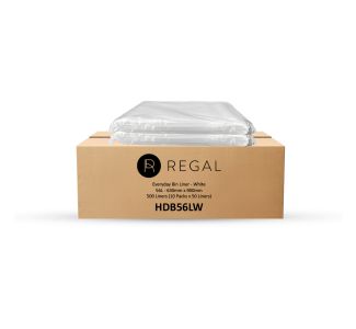 Regal Everyday 56L Bin Liner, Pack of 50 x 10 - White