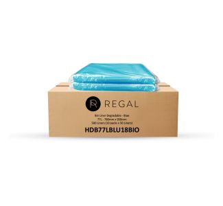 Regal 77Ltr Blue Bin Liner Degradable 50/Pack 10 Packs