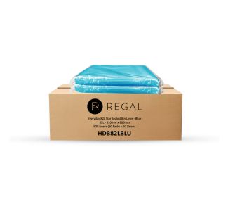 Regal Everyday 82L Star Sealed Bin Liner, Pack of 50 x 10 - Blue