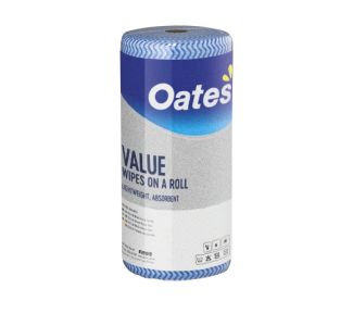 Oates Value Perforated Wipes 45m Roll - Blue