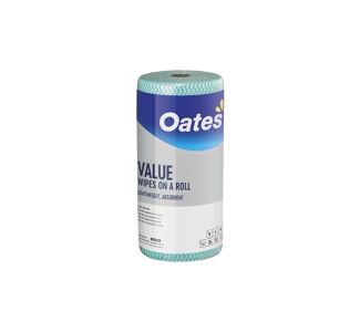 Oates Value Perforated Wipes 45m Roll x 4 - Green