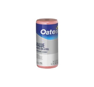 Oates Value Perforated Wipes 45m Roll x 4 - Red