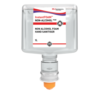 DEB InstantFOAM Non-Alcohol PURE Foam Hand Sanitiser Touch-Free 1L x 3