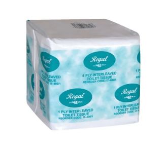 Regal Interleaved Toilet Tissue Rec 1 Ply 400 Sheet 45 Packs