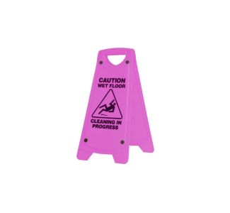 Oates A-Frame Caution "Cleaning in Progress" Sign - Pink
