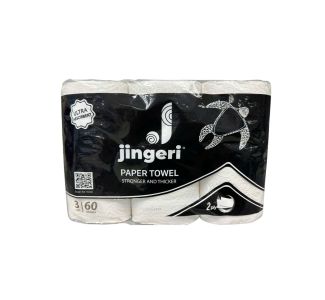 Jingeri 2 Ply Paper Towel 60 Sheets 3 Rolls x 6