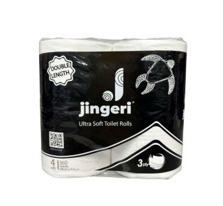 Jingeri 3-ply Toilet Rolls 360 sheet 4 rolls x 12