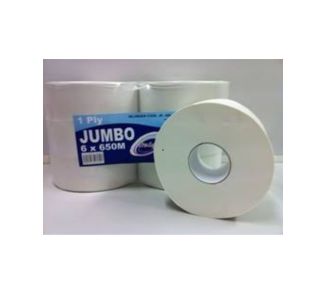 Trusoft Jumbo Roll, Recycled 1 Ply 650M 6 Rolls