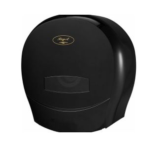 Regal Jumbo Toilet Roll Dispenser Single Black Plastic