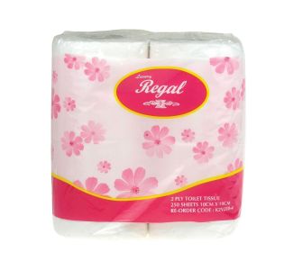 Regal Toilet Roll 2Ply 250 Sheet 4 Rollsx12