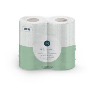 Regal Classic 2 Ply Kitchen Towel 60 Sheets Twin Pack x 10