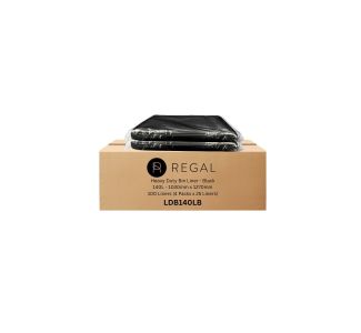 Regal Heavy Duty 140L Bin Liner, Pack of 25 x 4 - Black
