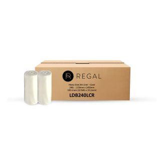 Regal Heavy Duty 240L Bin Liner, Roll of 10 x 10 - Clear