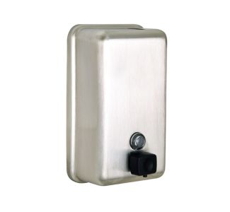 S/S Soap Dispenser Vertical Black Button 1.2Ltr