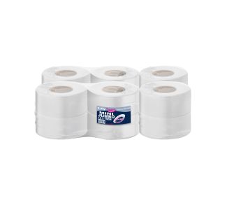 Plumber Friendly 2 Ply Mini Jumbo Toilet Roll 190m x 12