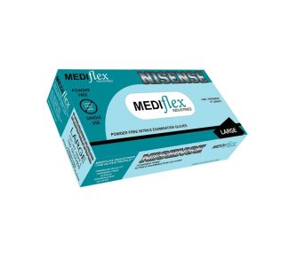 Nisense Nitrile Glove P/F Blue Large 100/Box