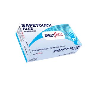 Mediflex Vinyl Foodgrade Glove P/F Blue XLarge 100/Box