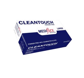 Mediflex Vinyl Foodgrade Glove P/F Clear Large 100/Box