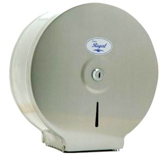 Regal Stainless Steel Jumbo Toilet Roll Dispenser Single
