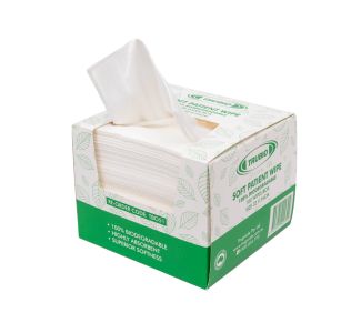 Trubio Biodegradable White Patient Wipes 32cm x 34cm 100 Wipes x 8 Boxes