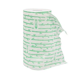 Trubio Biodegradable Bamboo Multi Purpose Green Wipe 30cm x 45cm 100 Wipes x 6 Rolls