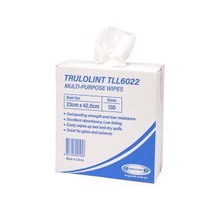 TRULOLINT White Wipes 23cm x 42.5cm 130 Wipes x 10 Boxes