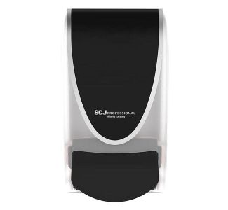 DEB QuickView Transparent Manual 1L Dispenser - BLACK/CHROME