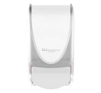 DEB QuickView Transparent Manual 1L Dispenser - WHITE/CHROME