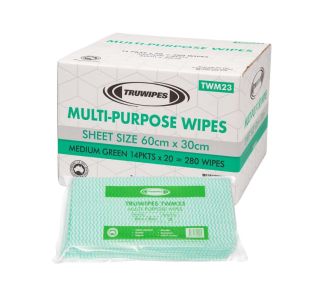 Truwipes Multi-purpose Wipes Green 60 x 30cm 20 wipes 14 packs