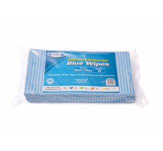 TRUWIPES Anti Bacterial Medium Blue Wipes 60cm x 45cm 20 Wipes x 5 packs