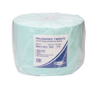 Truwipe Green 30cm x 500M 1110 Wipes/Roll