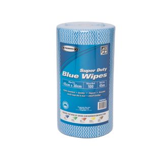 Truwipes Multipurpose Super Duty Perforated Roll Blue 30cm x 45cm x 100 wipes