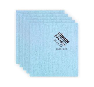 Vileda PVA Streak Free Microfibre Wipe, Pack of 5 - Blue