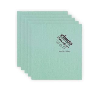 Vileda PVA Streak Free Microfibre Wipe, Pack of 5 - Green