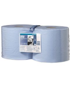 Tork Wiping Paper Plus Blue Combi Roll 2ply W1/W2 750s x 2