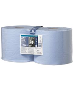 Tork Heavy Duty Industrial Wiping Paper Blue Combi Roll 3ply W1/W2 350s x 2