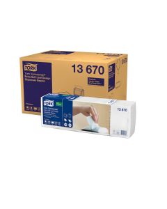 Tork Xpressnap Leaf Design Image Snack White Dispenser Napkin N4 500s x 8