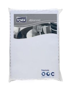 Tork White Large Traymat 500s x 2