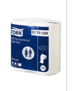 Tork Soft Conventional Toilet Roll 400 sheet x 4 pack 2ply Advanced T4 400s x 36