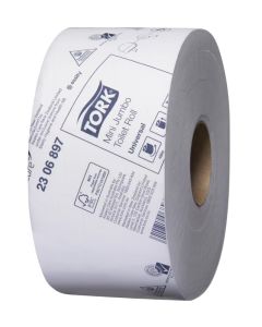 Tork Mini Jumbo Toilet Roll 1ply Universal T2 400m x 12