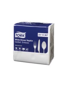 Tork Dinner Npk Quilt Emb 2P Wht 75 x 12