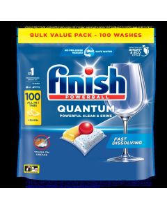 Finish Quantum All in 1 dishwashing tablet - Lemon Sparkle 100s x 4 