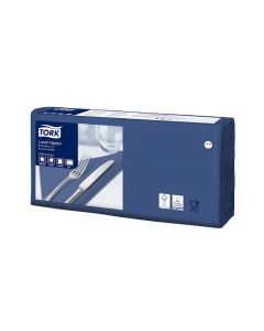 Tork Edge Emboss Dark Blue Lunch Napkin 2ply Quarterfold 200s x 10