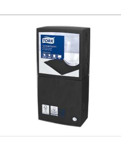 Tork Edge Blk Cocktail Napkin 2ply 200sx12 200s x 12